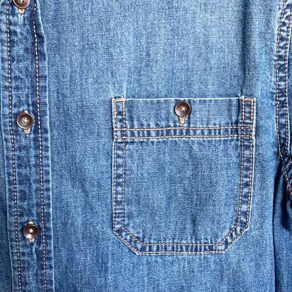Kids Blue Jean button down  XL/16 - Picture 2 of 4